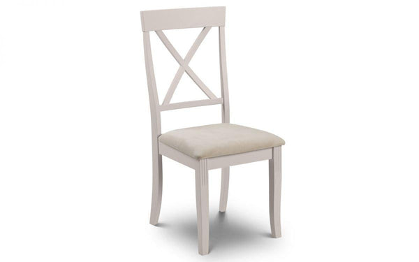 Davenport light grey dining chair oak legs - Elephant Grey 