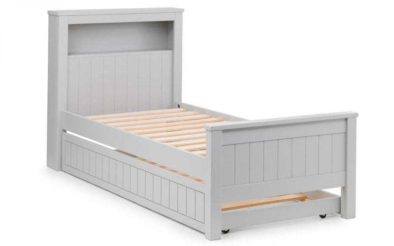 Julian Bowen Maine Bookcase Bed   -   Dove Grey - Beds & Bed Frames