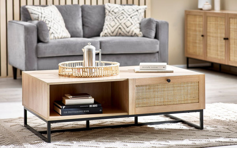 Light Oak Coffee Table With Storage