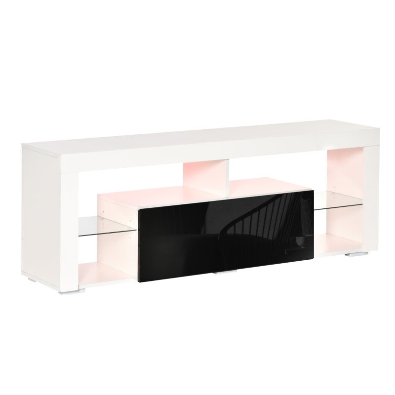Kingley Gloss White TV Stand With Storage