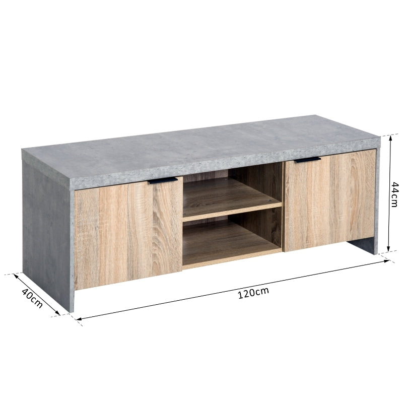 Marble-Effect TV Unit With Storage