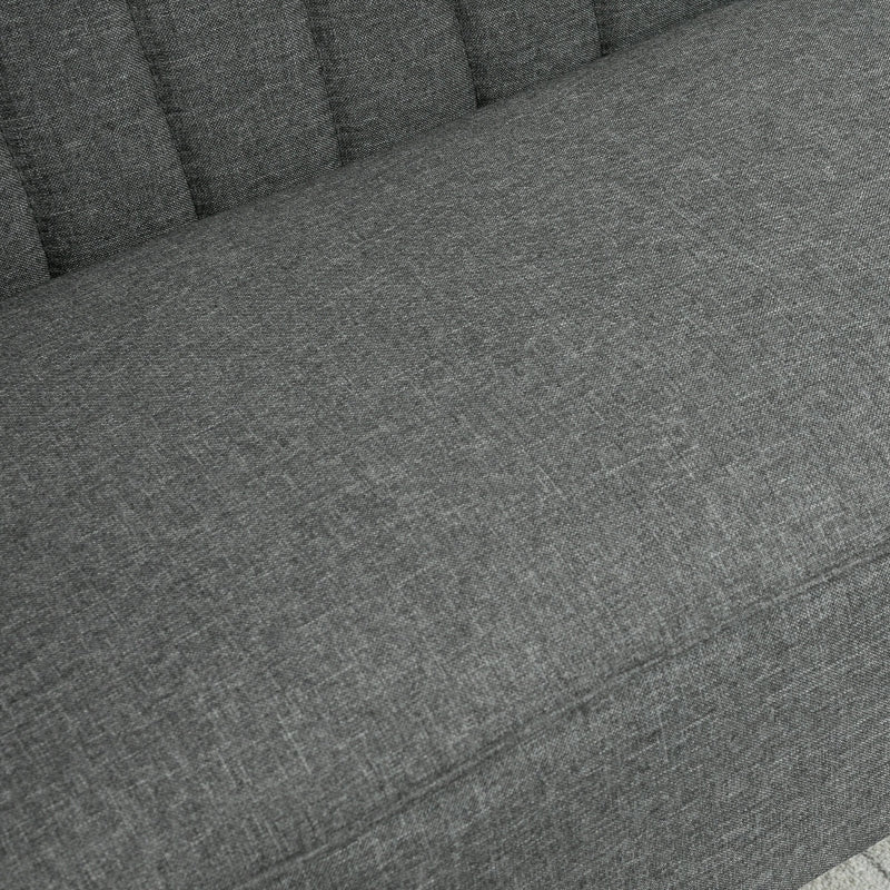 High-Back Grey 2 Seater Sofa