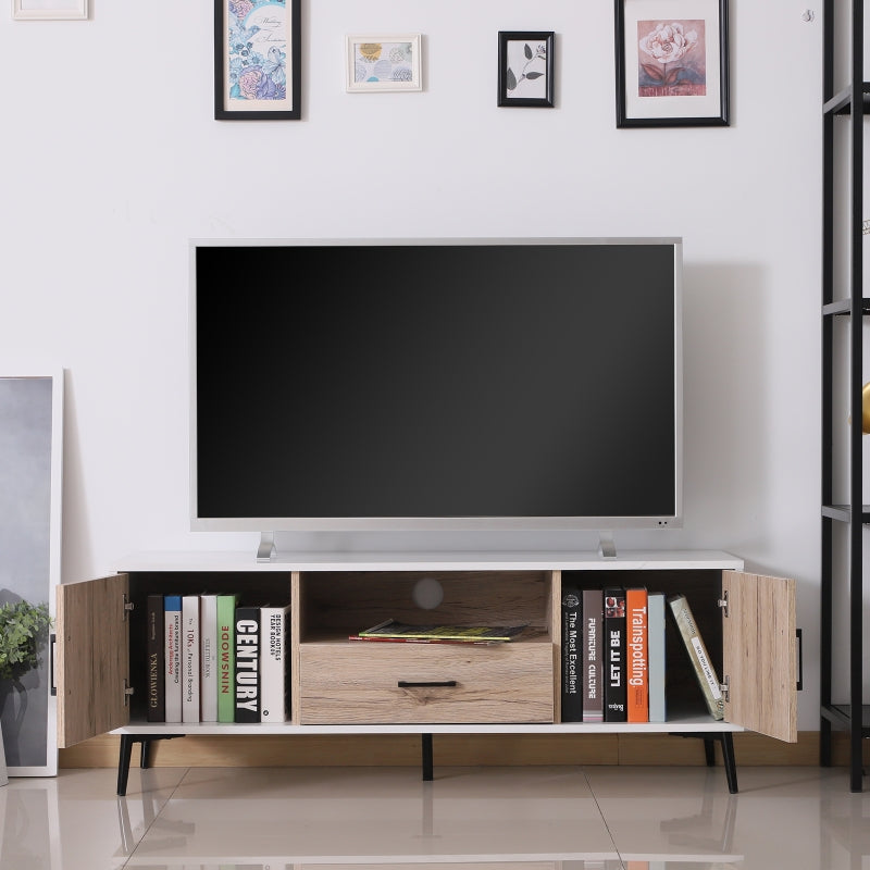 Wooden Style TV Stand With Cabinet And Doors
