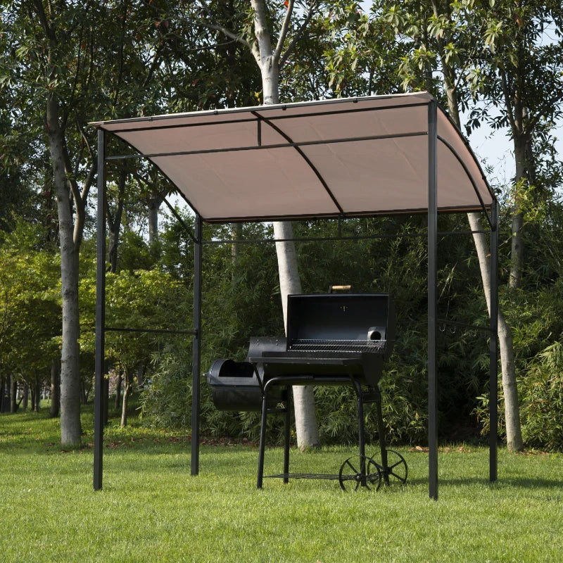Metal Gazebo With Beige Cover For BBQ