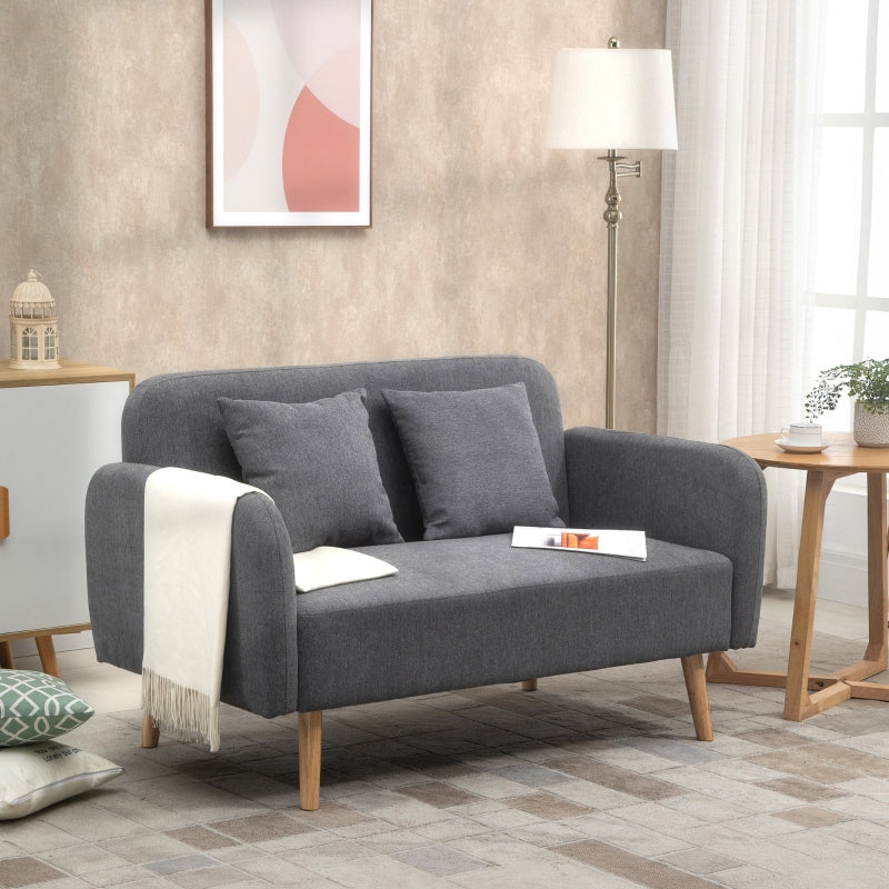 Grey Fabric 2 Seater Sofa