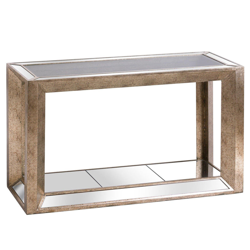 Hill Interiors Augustus Mirrored Console Table with Shelf - Console Tables