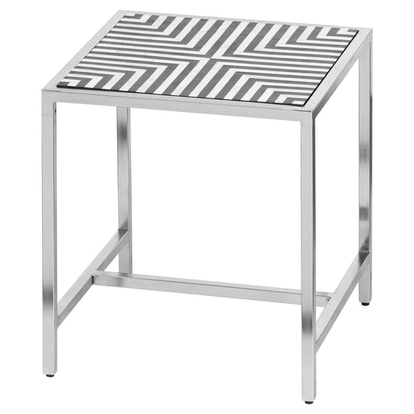 Hill Interiors Handmade Bone Inlay Side Table - End Tables
