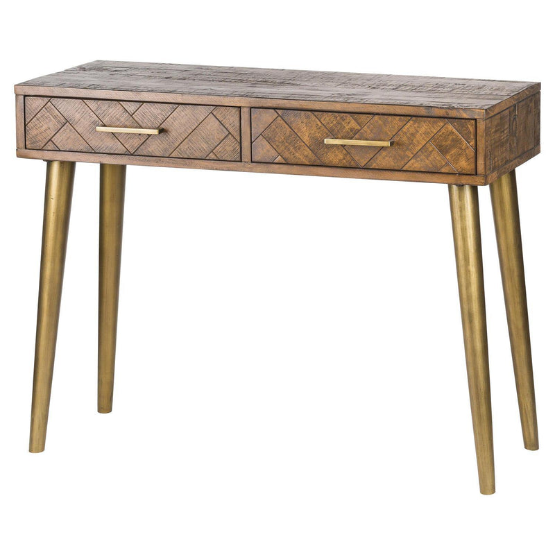 Hill Interiors Havana Gold 2 Drawer Console Table - Console Tables