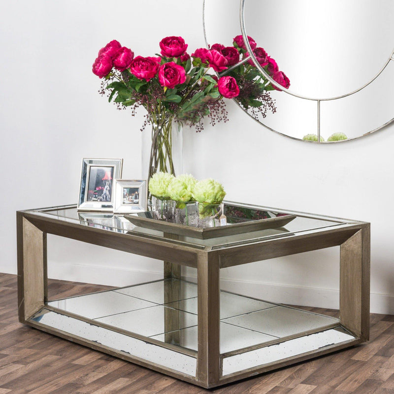 Hill Interiors Large Augustus Mirrored Coffee Table - Coffee Tables