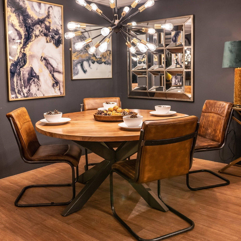Hill Interiors Live Edge Collection Large Round Dining Table - Dining Tables