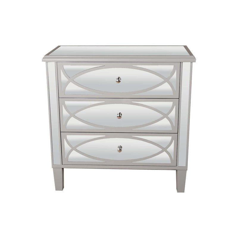 Hill Interiors Paloma Collection Mirrored Three Drawer Chest - Chest Of Drawers