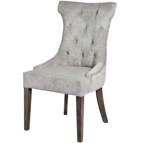 Hill Interiors Silver High Wing Ring Backed Dining Chair - Dining Chairs