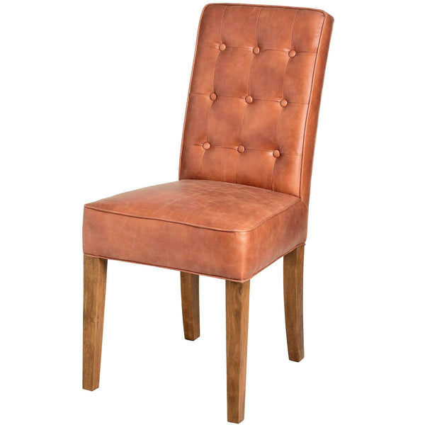 Hill Interiors Tan Faux Leather Dining Chair - Dining Chairs