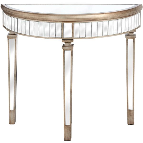 Hill Interiors The Belfry Collection Half Moon Mirrored Table - Hall Tables