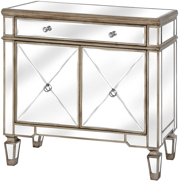 Hill Interiors The Belfry Collection One Drawer Two Door Mirrored Cupboard - Storage Chests