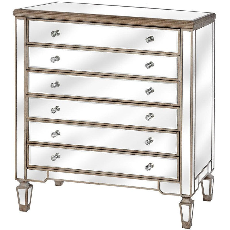 Hill Interiors The Belfry Collection Six Drawer Mirrored Chest - Chest Of Drawers