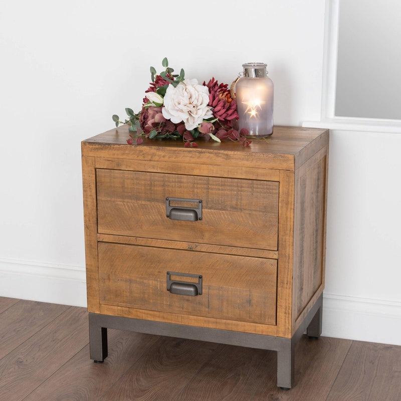 Hill Interiors The Draftsman Collection Two Drawer Bedside - Bedside Cabinets