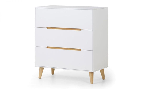 Julian Bowen Alicia 3 Drawer Chest  -  Lacquered MDF - Chest Of Drawers