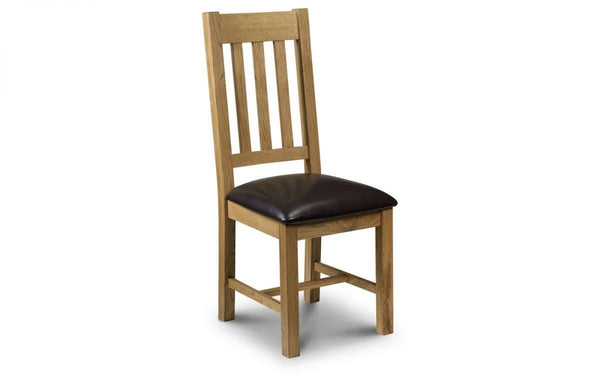 Julian Bowen Astoria Dining Chair  -  Solid Oak - Dining Chairs