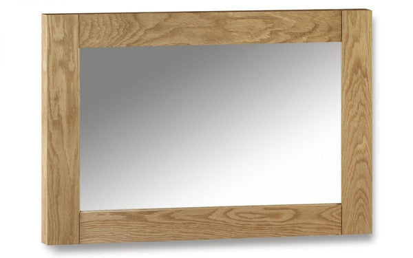 Julian Bowen Astoria Wall Mirror  -  Solid Oak - Face Mirrors