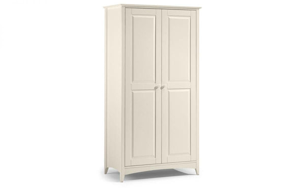 Julian Bowen Cameo 2 Door Wardrobe   -   Stone White - Cupboards & Wardrobes