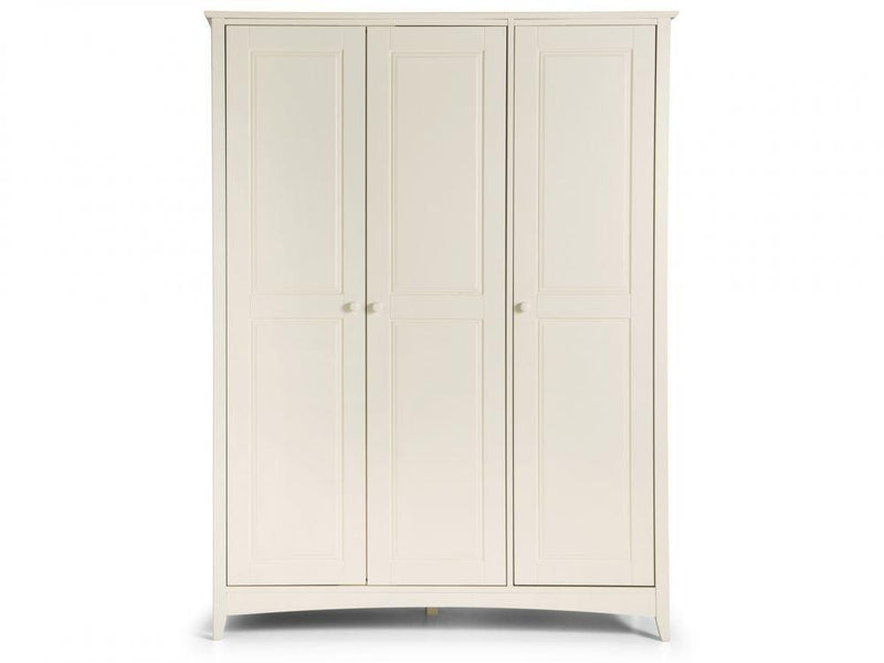 Julian Bowen Cameo 3 Door Wardrobe   -   Stone White - Cupboards & Wardrobes