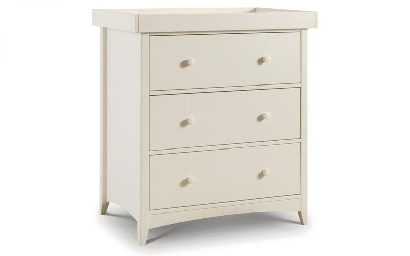 Julian Bowen Cameo Changing Station   -   Stone White - Chest Of Drawers