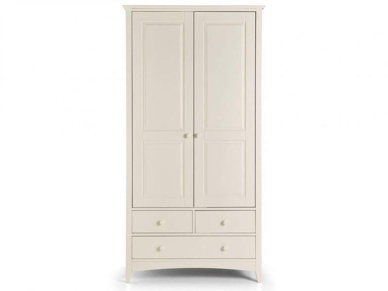 Julian Bowen Cameo Combination Wardrobe   -   Stone White - Cupboards & Wardrobes