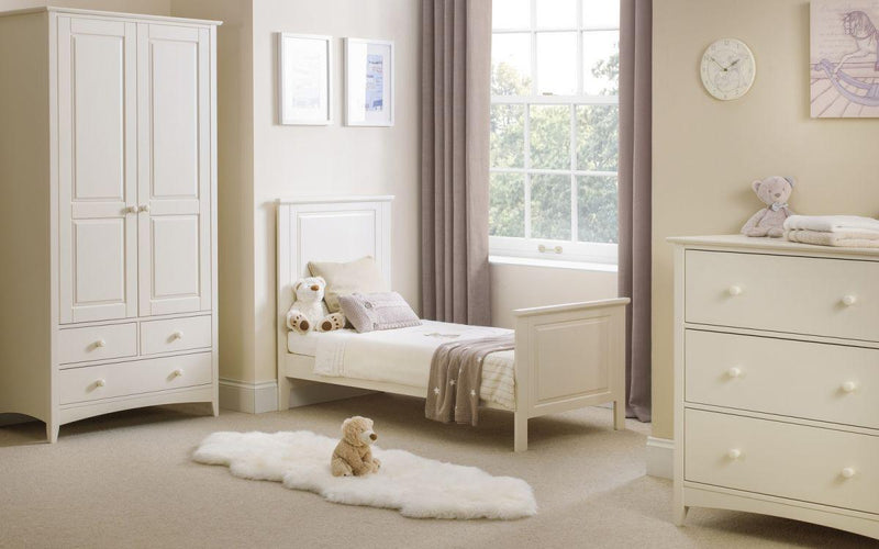 Julian Bowen Cameo Cotbed   -   Stone White - Beds & Bed Frames