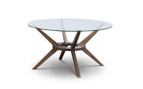 Julian Bowen Chelsea Large 140Cm Round Glass Table - Dining Tables