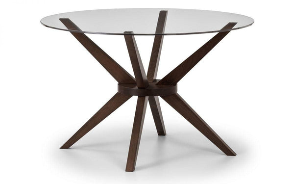 Julian Bowen Chelsea Round Glass 120Cm Table - Dining Tables