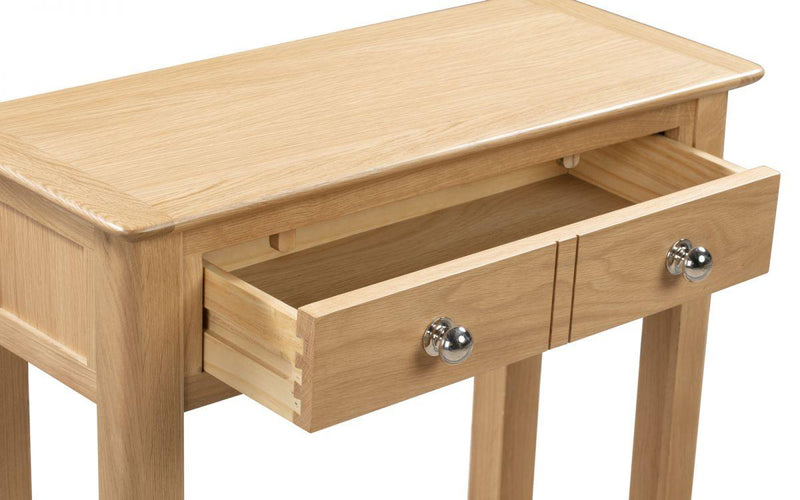 Julian Bowen Cotswold Console Table  -  Solid Oak with Real Oak Veneers - Console Tables