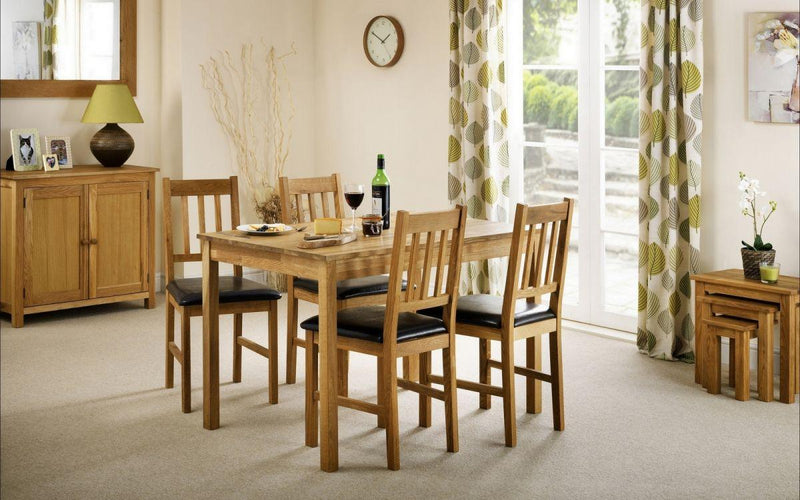 Julian Bowen Coxmoor Oak Dining Chair  -  Solid Oak - Dining Chairs