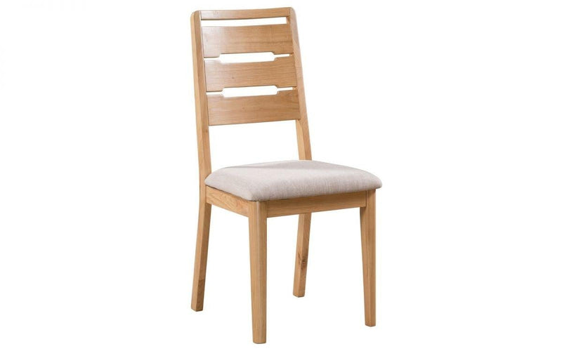 Julian Bowen Curve Dining Chair  -  Solid Oak with Real Oak Veneers - Dining Chairs