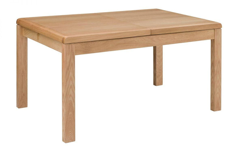 Julian Bowen Curve Extending Dining Table  -  Solid Oak with Real Oak Veneers - Dining Tables