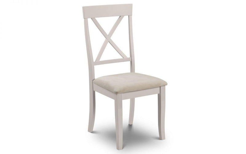 Davenport light grey dining chair oak legs - Elephant Grey 