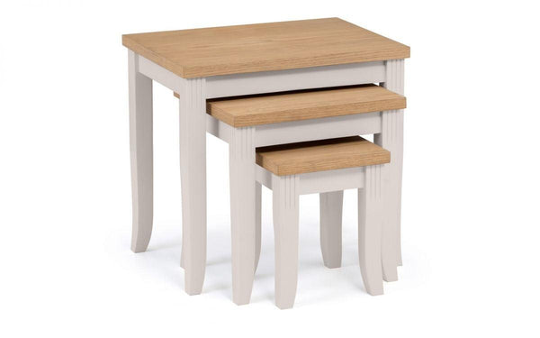 Davenport Wooden Grey Nest Tables - Set Of 3 Tables - Elephant Grey 