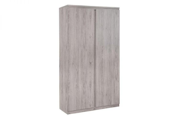 Julian Bowen Jupiter 2 Door Wardrobe   -   Grey Oak - Cupboards & Wardrobes