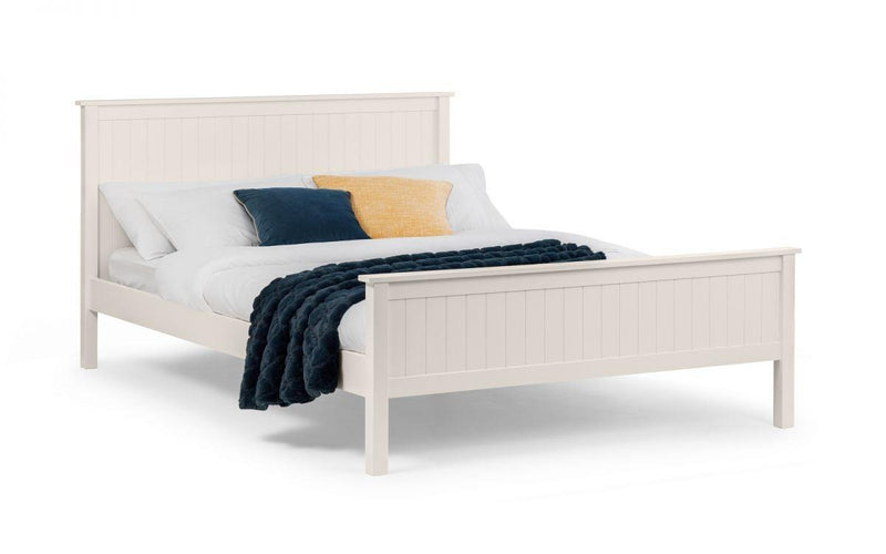 Julian Bowen Maine Bed   -   Surf White - Beds & Bed Frames