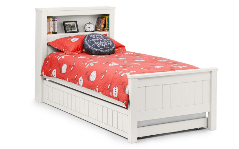 Julian Bowen Maine Bookcase Bed   -   Surf White - Beds & Bed Frames