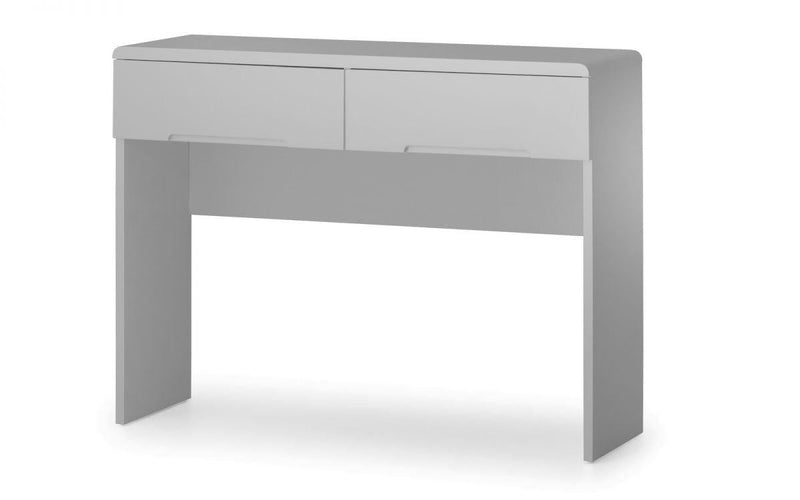 Julian Bowen Manhattan Dressing Table with 2 Drawers   -   Grey - Dressing Tables & Stools
