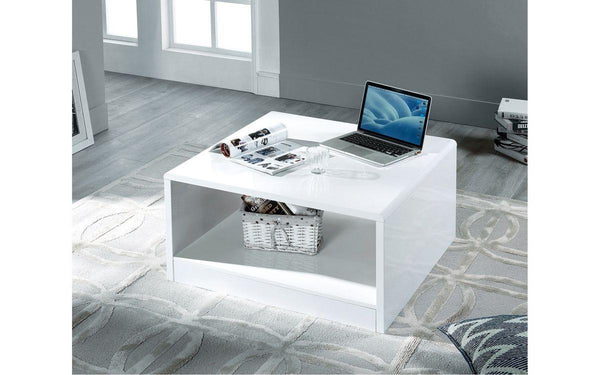 Julian Bowen Manhattan High Gloss Square Coffee Table  -  Lacquered MDF - Coffee Tables 