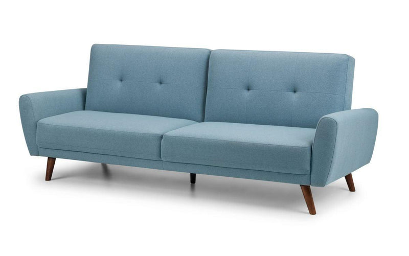 Julian Bowen Monza Fabric Sofa Bed - Blue - Sofas & Armchairs