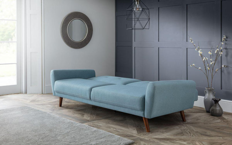 Julian Bowen Monza Fabric Sofa Bed - Blue - Sofas & Armchairs