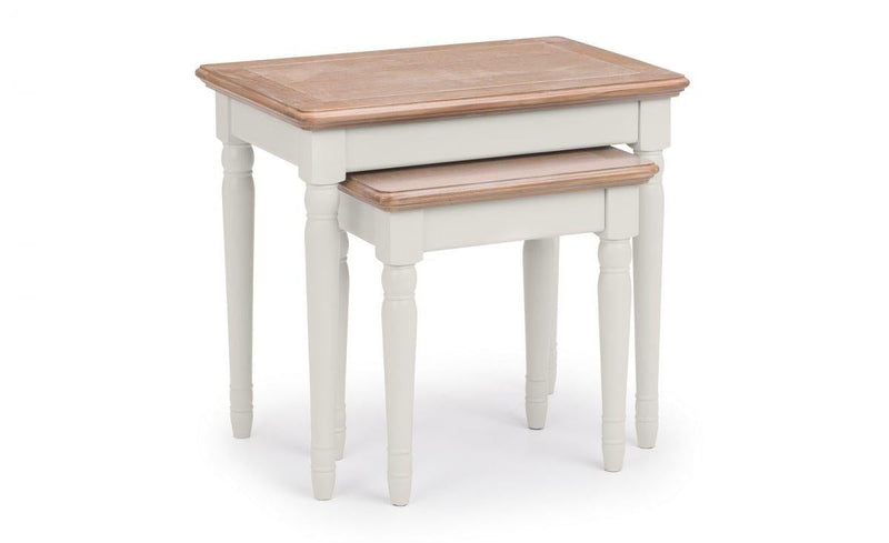 Julian Bowen Provence Nest of Tables  -  Grey Lacquer - Nesting Tables