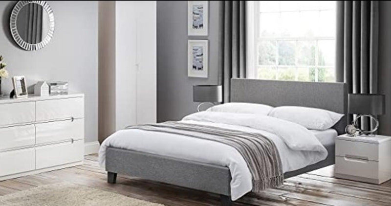 Julian Bowen Rialto Lift-Up Storage Double Bed In Linen 135Cm - Beds & Bed Frames