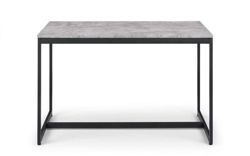 Julian Bowen Staten Dining Table  -  Powder Coated Steel - Dining Tables