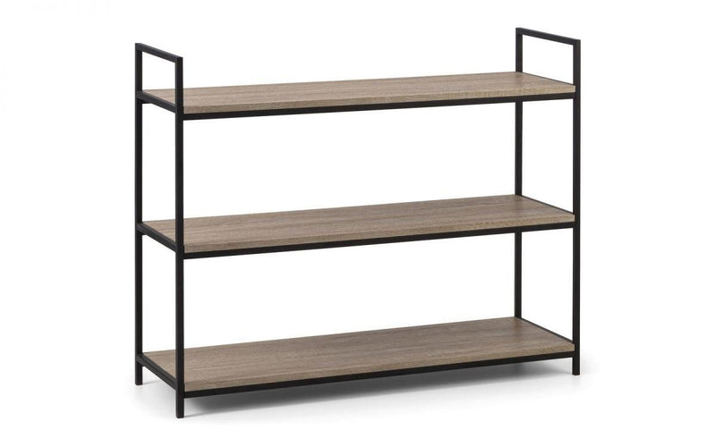 Julian Bowen Tribeca Low Bookcase   -   Sonoma Oak - Bookcases & Standing Shelves