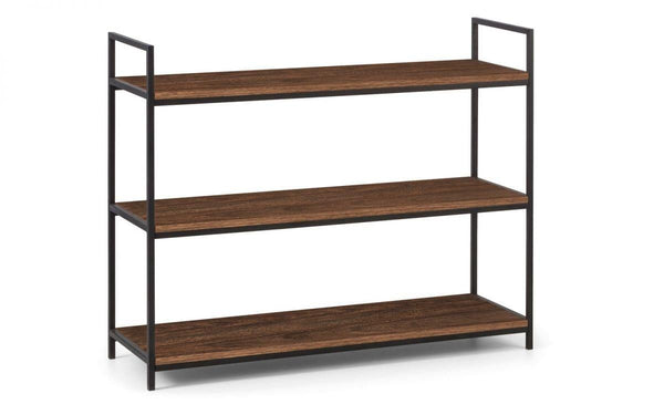 Julian Bowen Tribeca Low Bookcase   -   Walnut - Bookcases & Standing Shelves