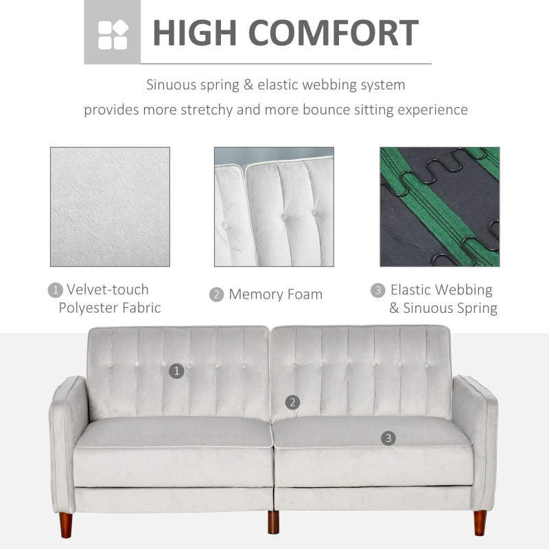 3 Seater Adjustable Light Grey Sofa